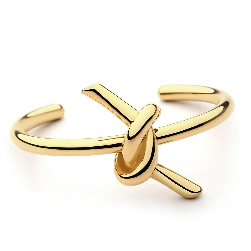 stylish knot bangle for women gold