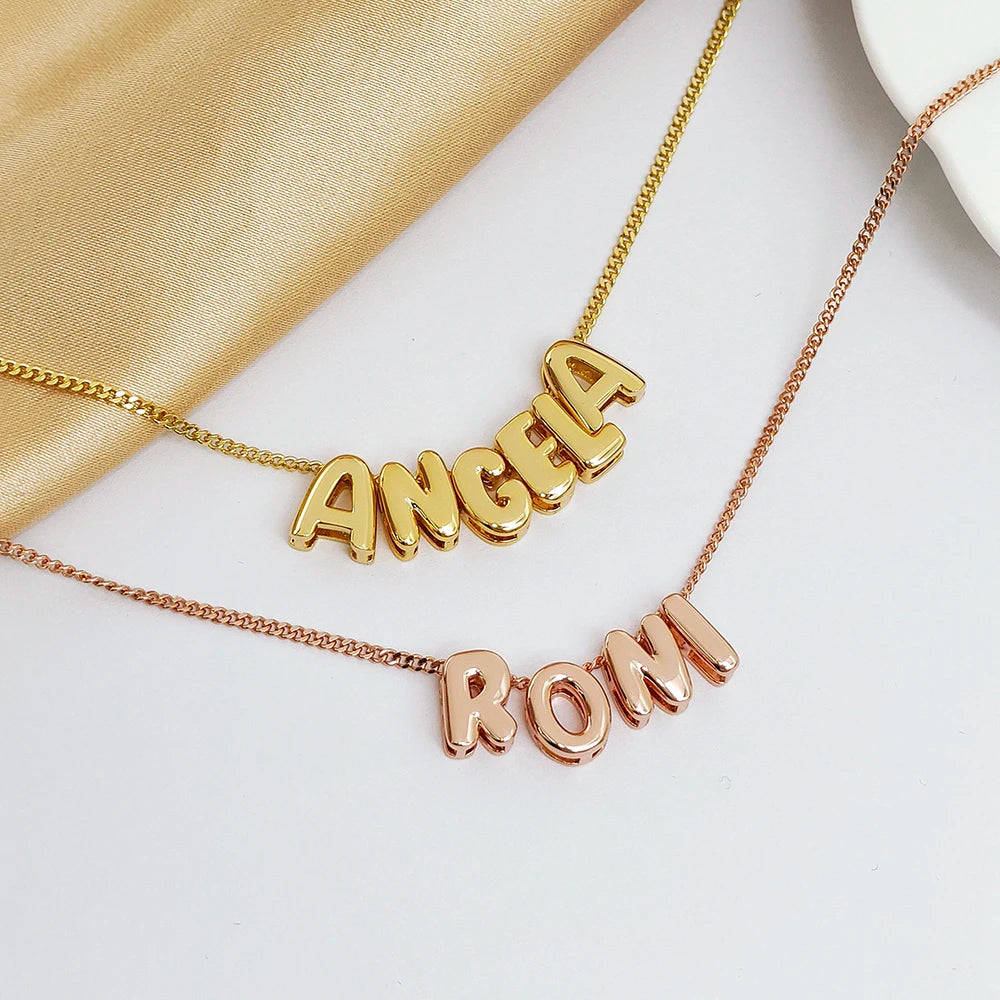 Personalised Bubble Letter Necklace