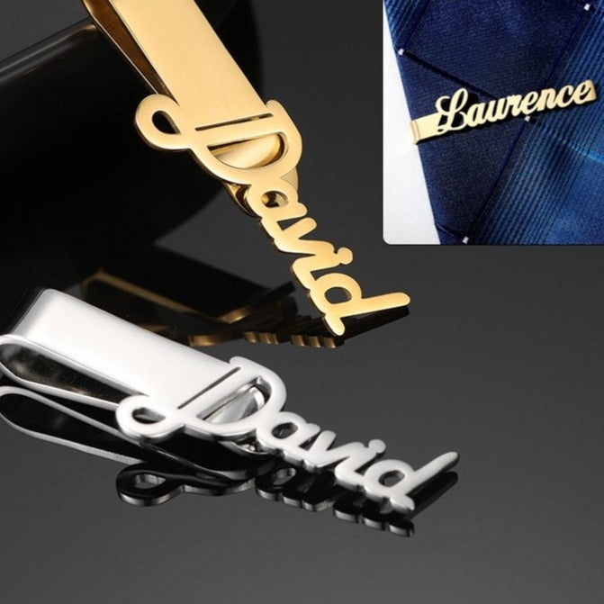 Personalised Name Tie Clip for Men