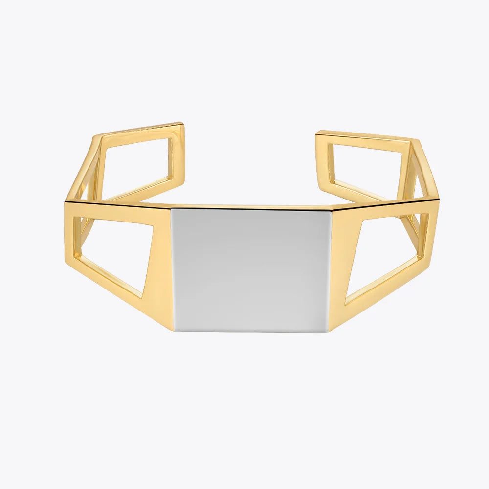 Bold Geometry: Unique Statement Bangle