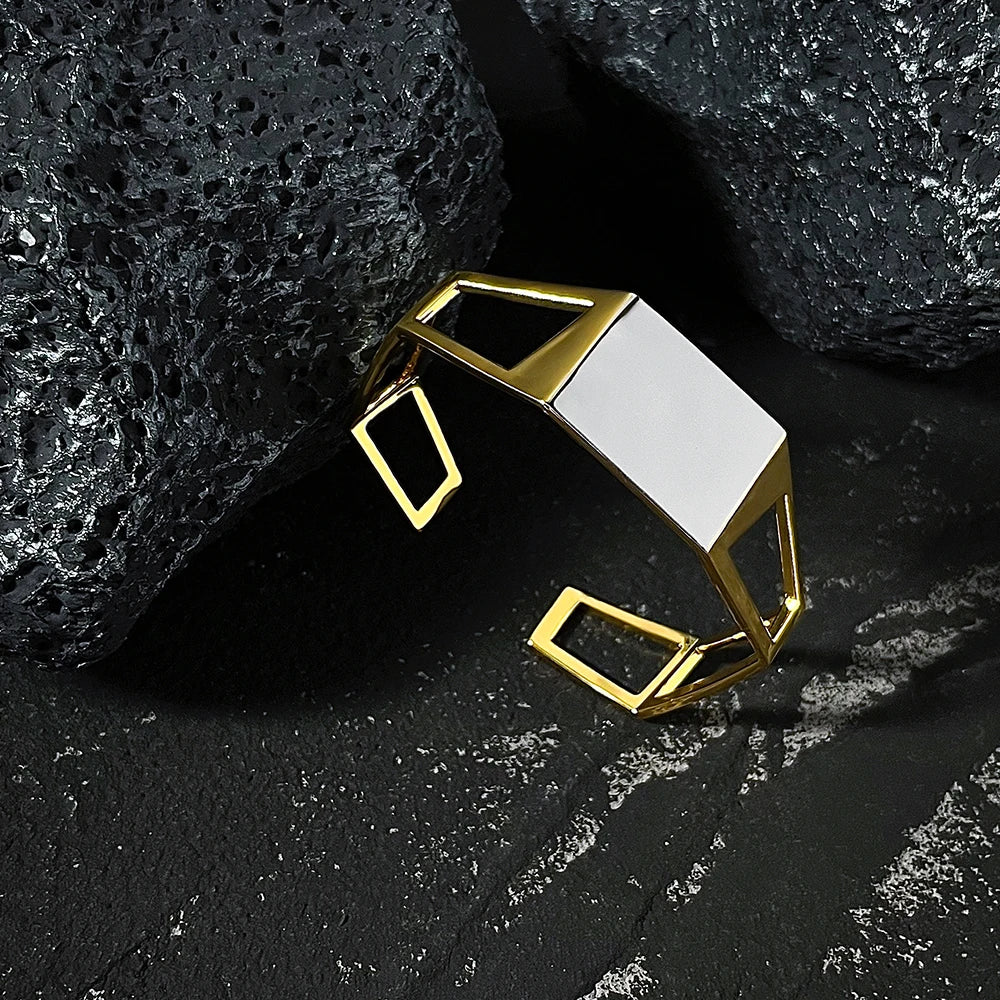 Bold Geometry: Unique Statement Bangle