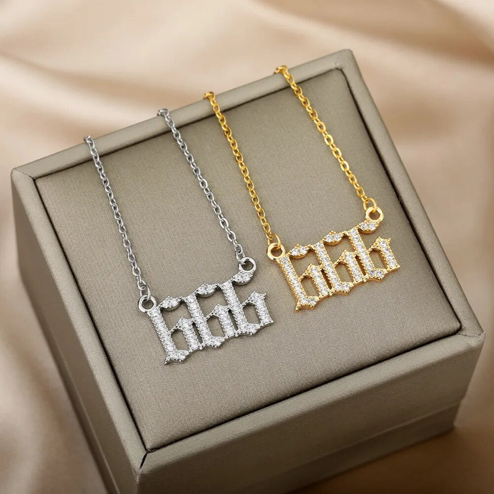angel number necklace 666