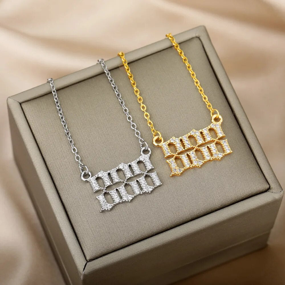 angel number necklace 888