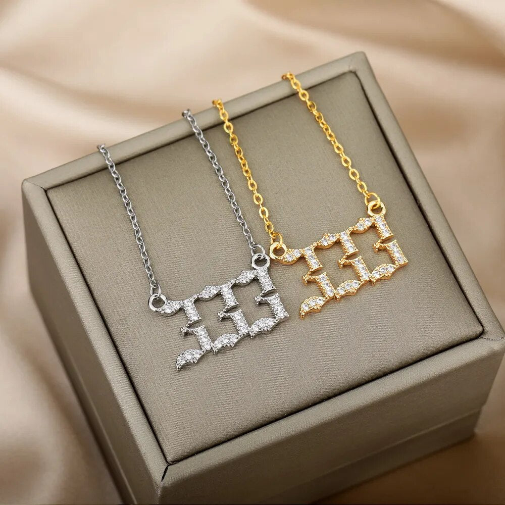 angel number necklace 333