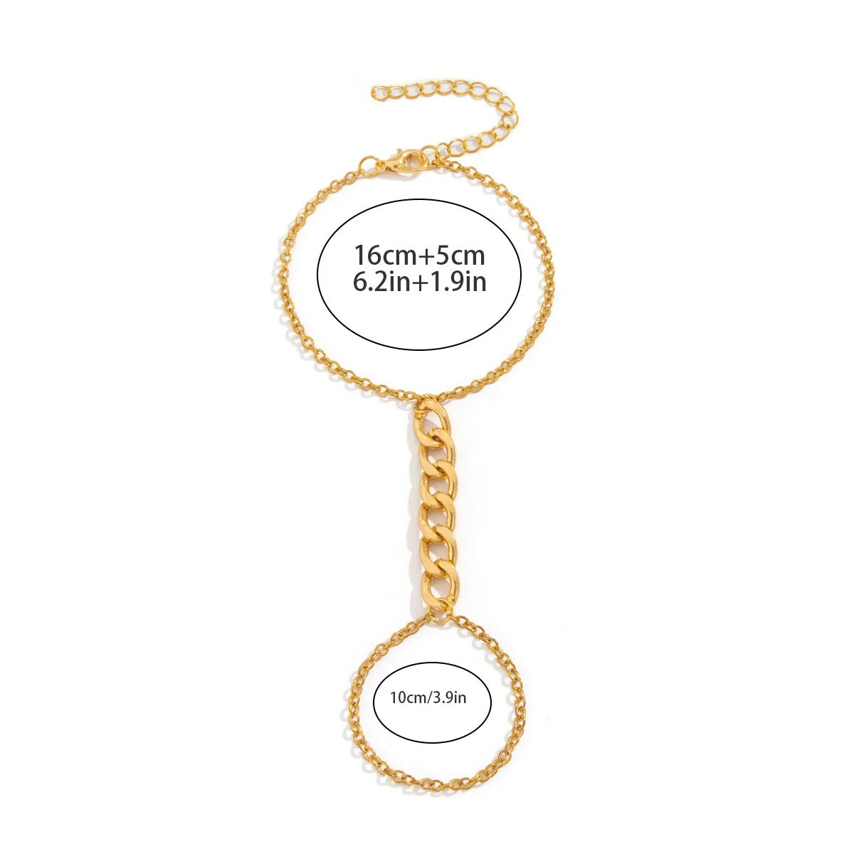 Boho Hand Chain Ring Bracelet