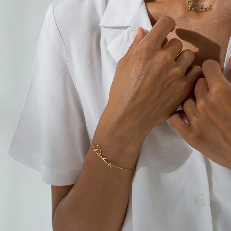 my name bracelet gold