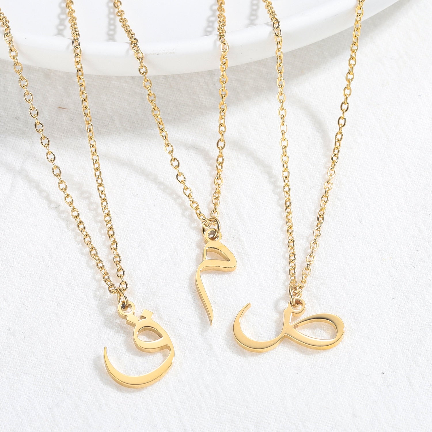 Arabic Initial Letter Necklace