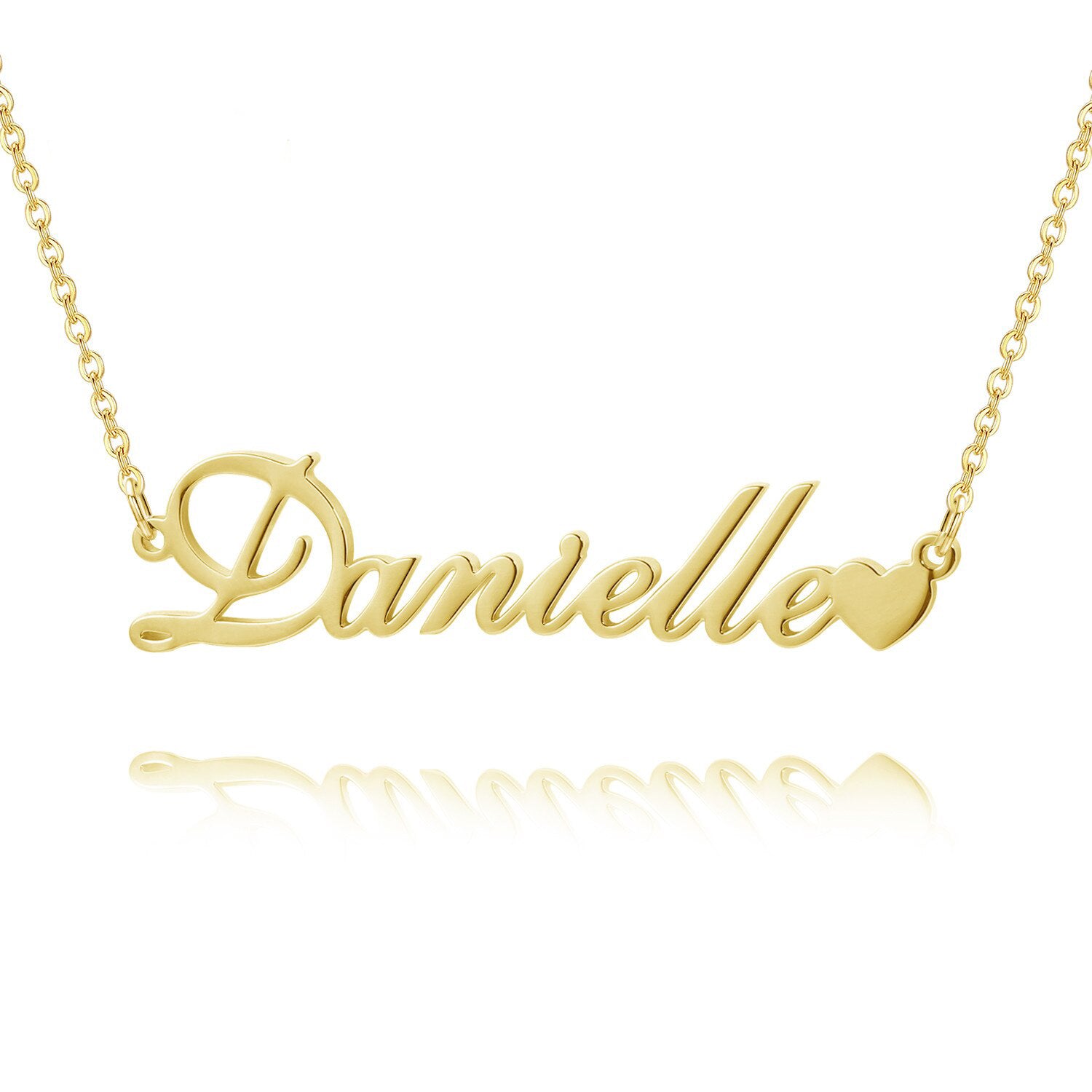 Personalised Name Necklace with Heart 