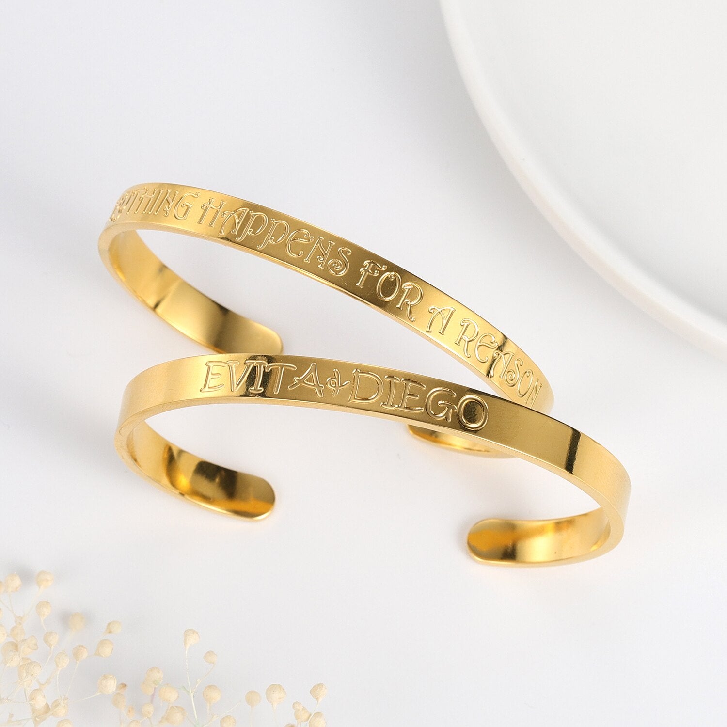 Personalised Motivational Inspiration Positivity Bangle