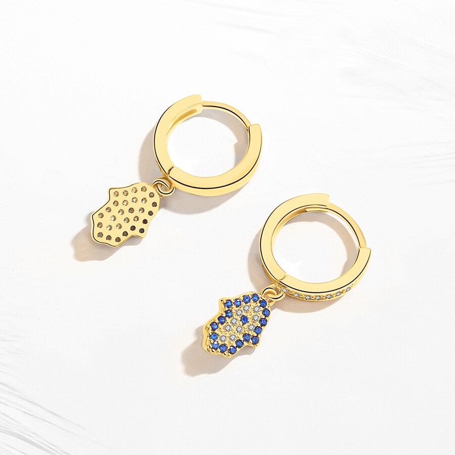 Evil Eye Dainty Sterling Silver Earrings