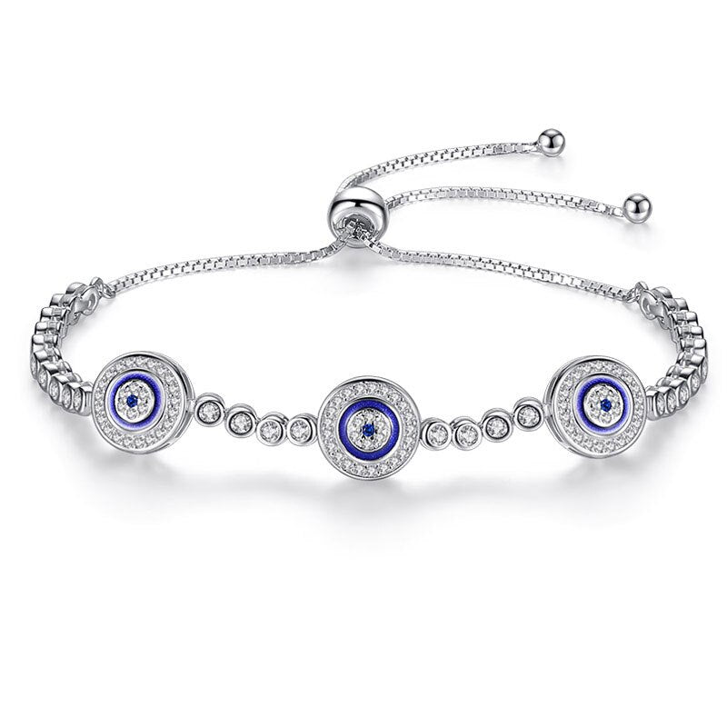 Evil Eye Sterling Silver Tennis Bracelet