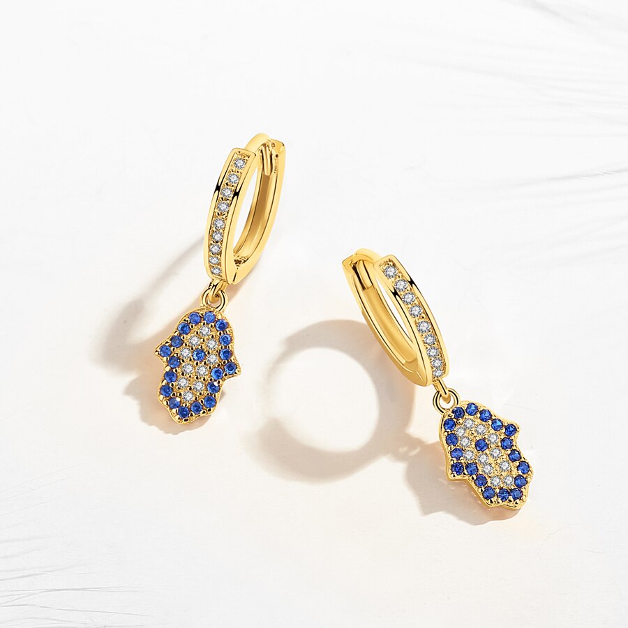 Evil Eye Dainty Sterling Silver Earrings