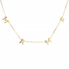 personalised initial dangle letters name necklace