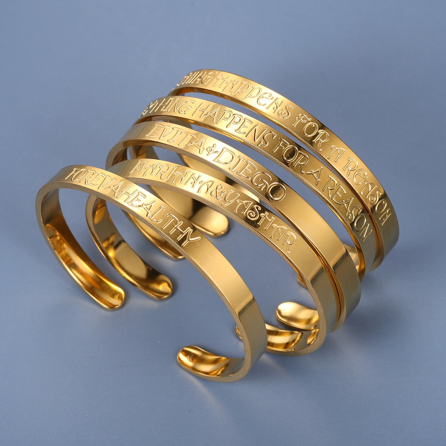 Personalised Motivational Inspiration Positivity Bangle