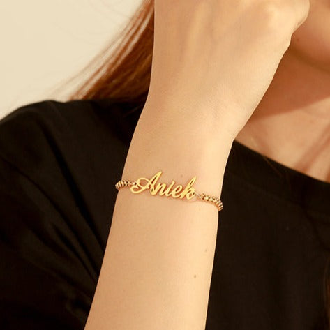 custom name bracelet box chain