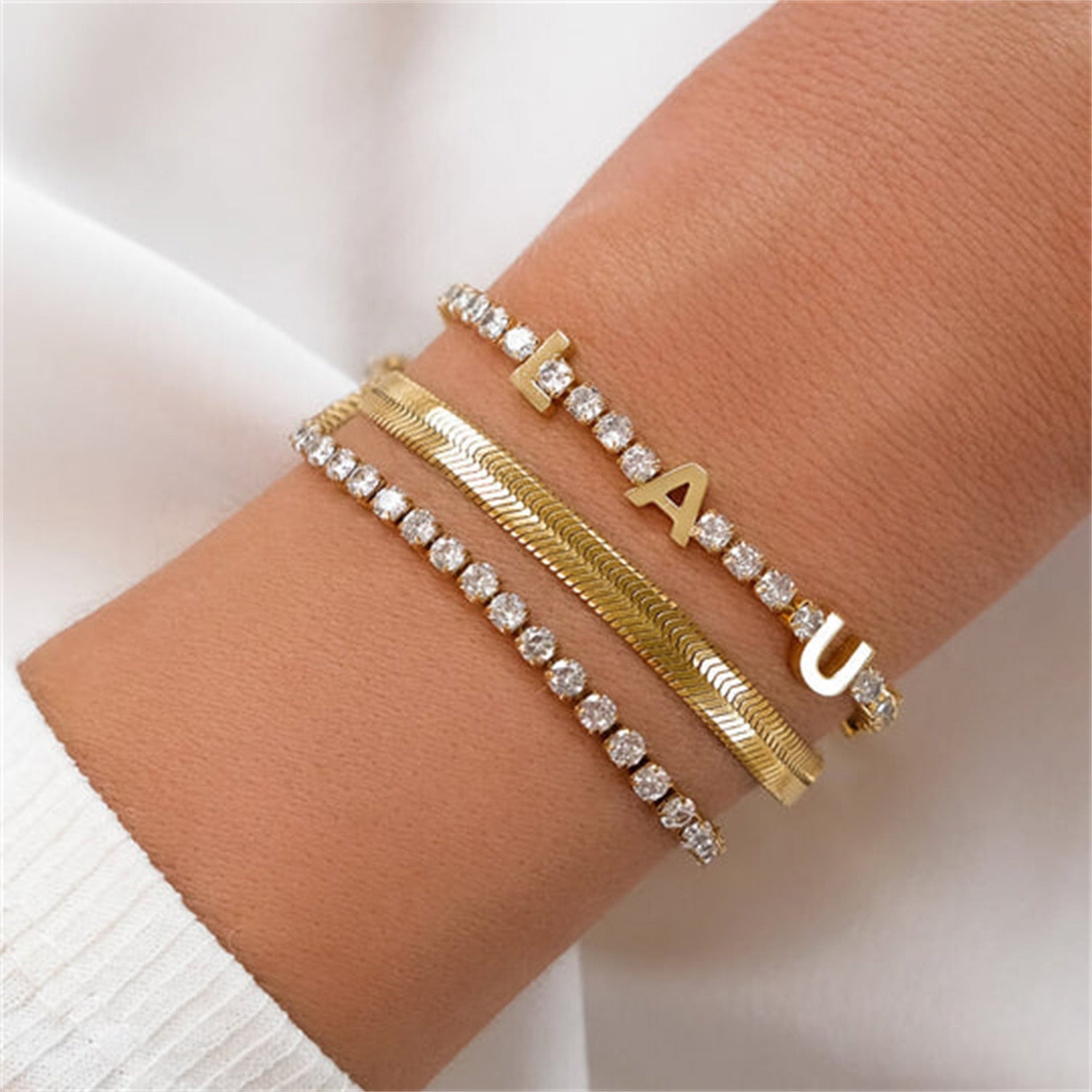 personalised custom name tennis bracelet