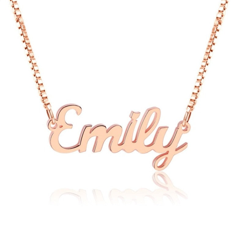 Personalised Name Necklace with Box Chain