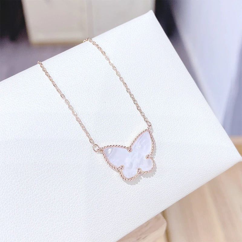 Shell Pendant Butterfly Necklace