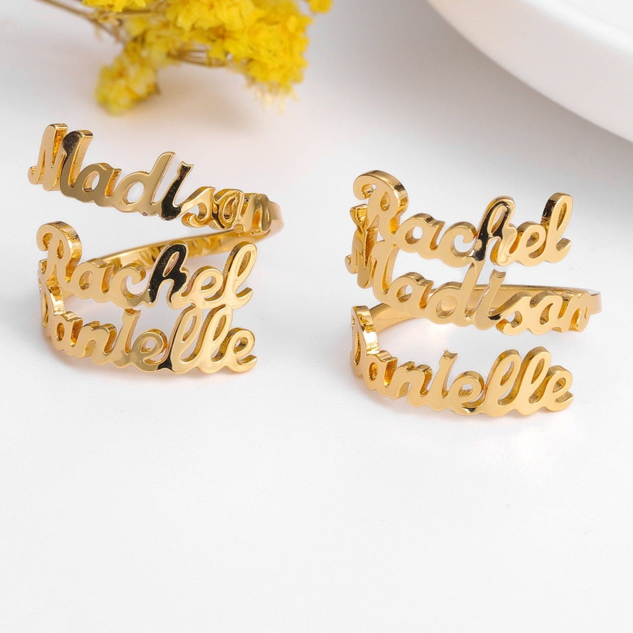 Personalised Multiple Names Ring
