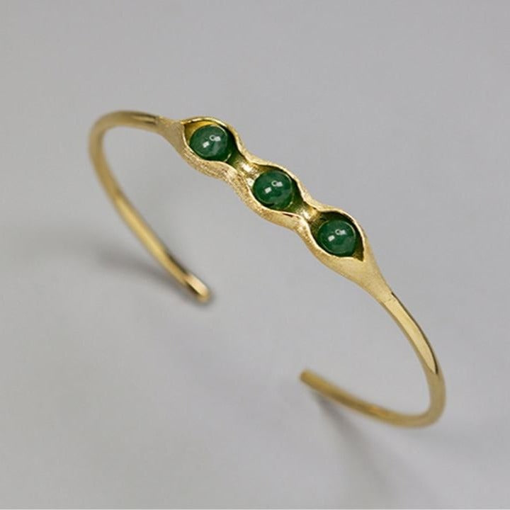 Gold Vermeil 925 Sterling Silver Pea in the Pod Bangle