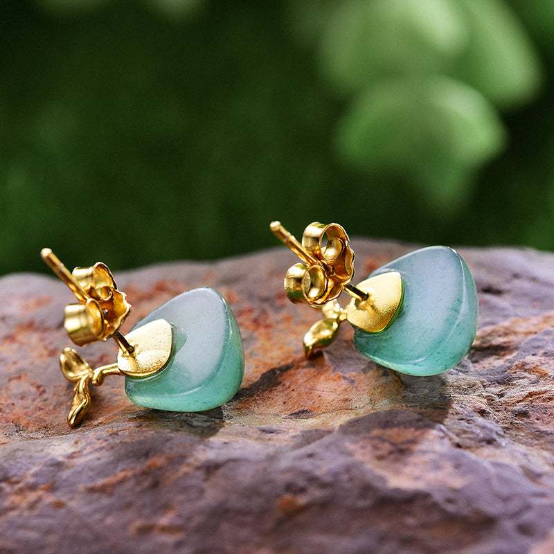 Aventurine Stud Earrings