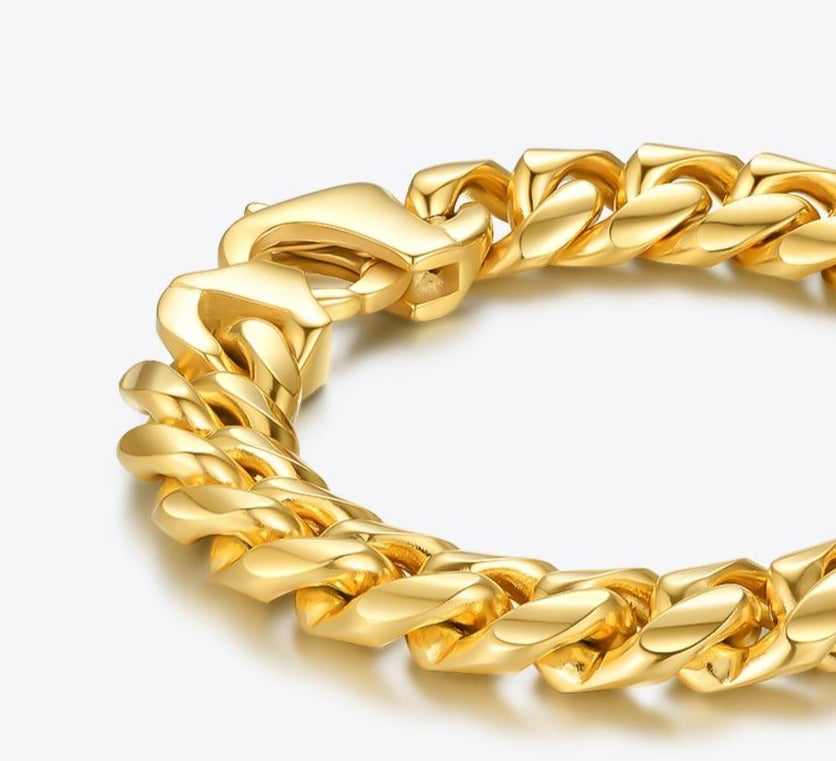 Chunky Gold Chain Statement Bracelet