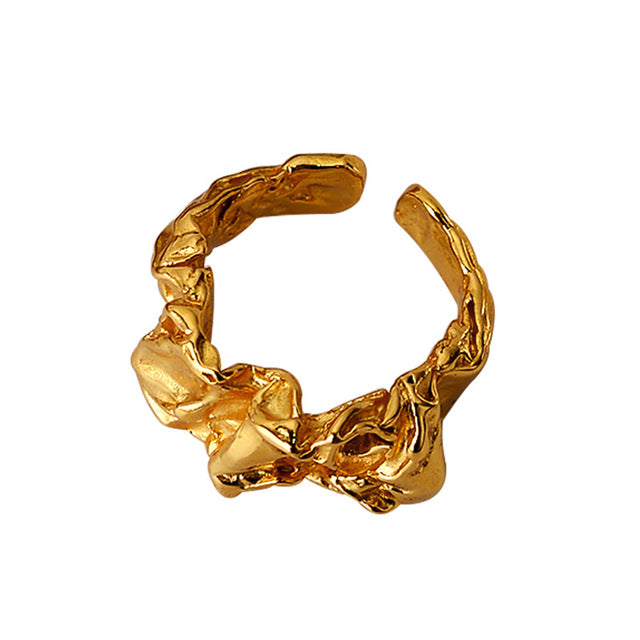 Gold Textured Ring UK