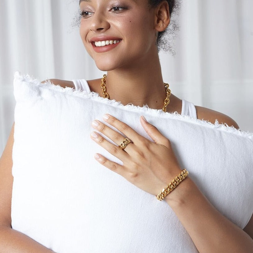 Chunky Bold Gold Chain Bracelet UK