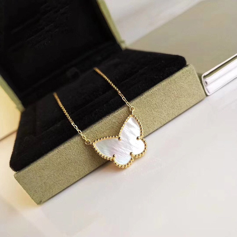 Shell Pendant Butterfly Necklace