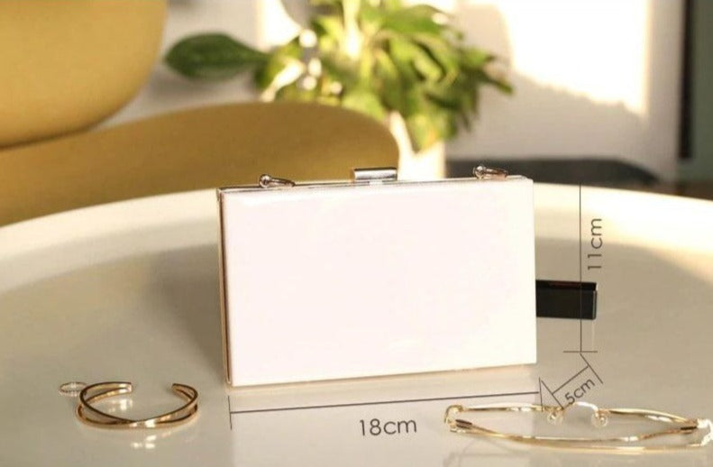 personalised acrylic clutch bag