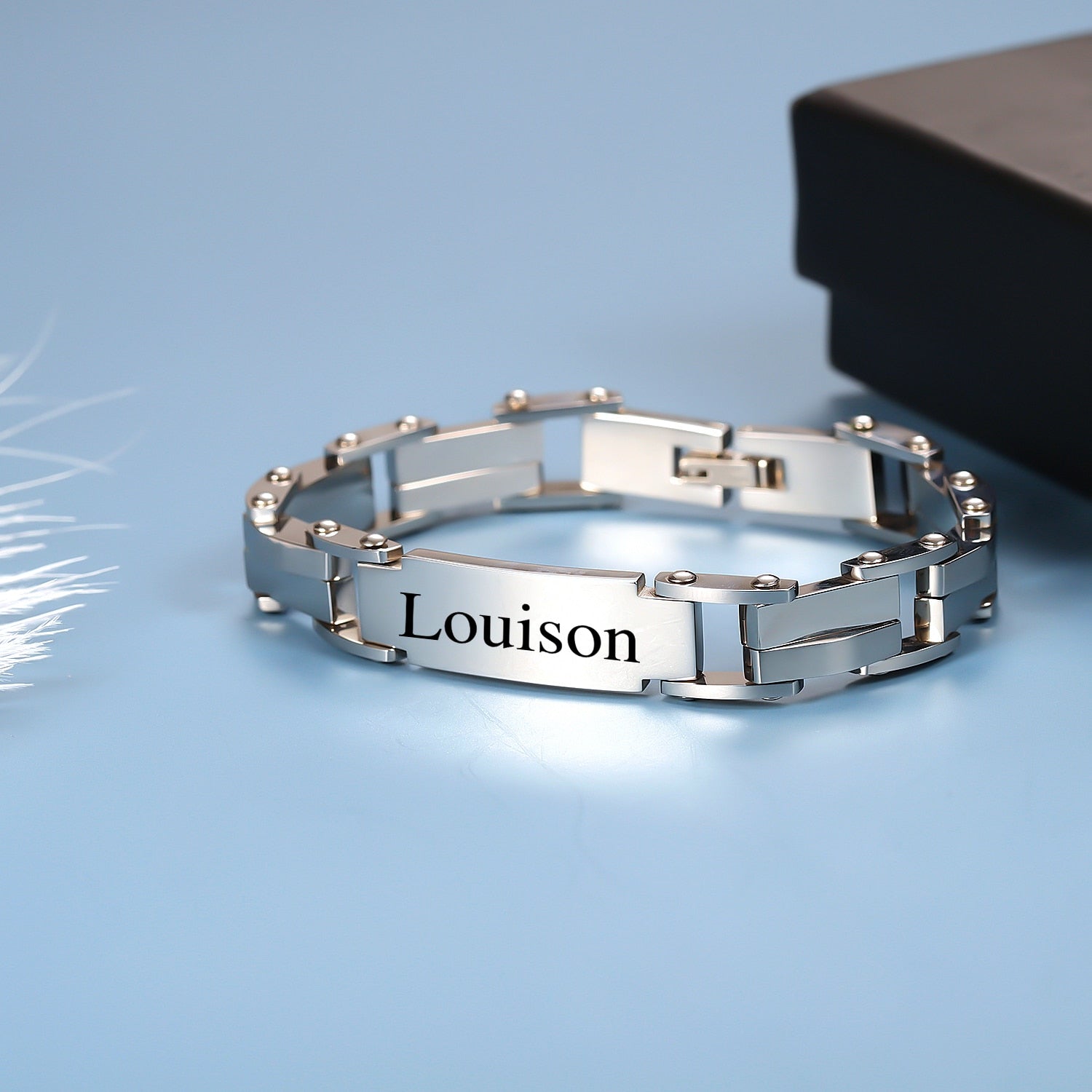 Personalised Silver Bracelet For Men