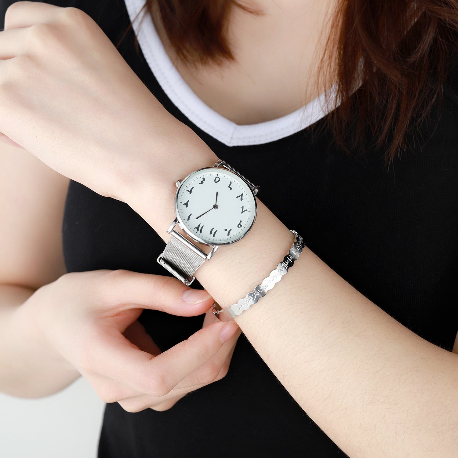 AYATUL KURSI Thin Cuff Bangle - 18ct Gold Plated