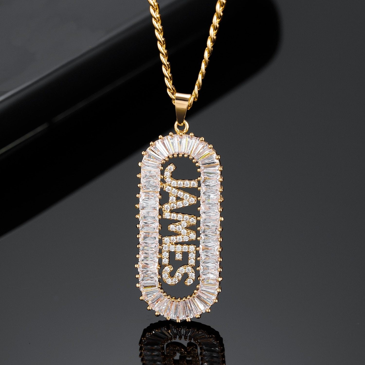 Personalised Hip Hop Bling Name Necklace for Men