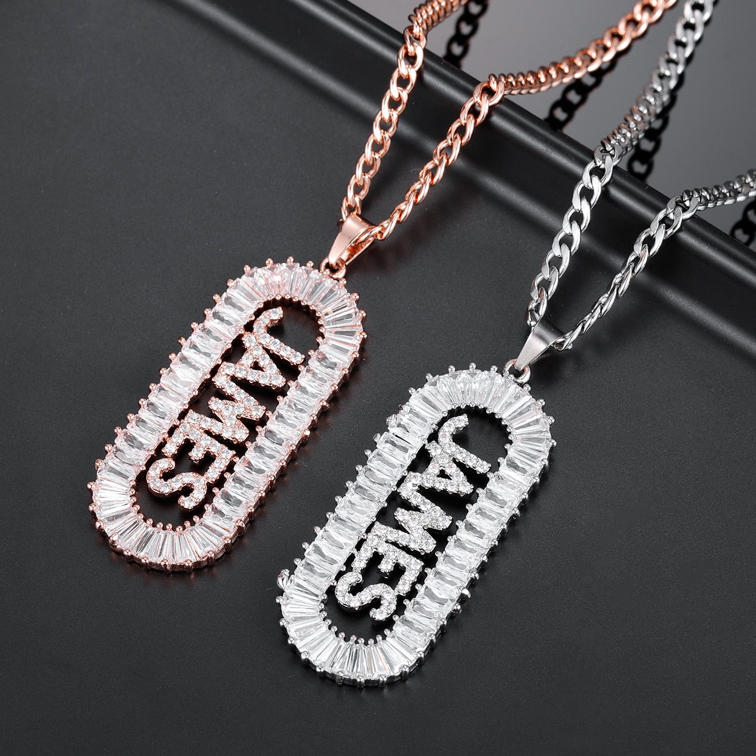 Personalised Hip Hop Bling Name Necklace for Men