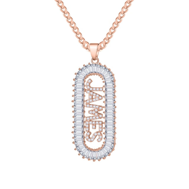 Personalised Hip Hop Bling Name Necklace for Men