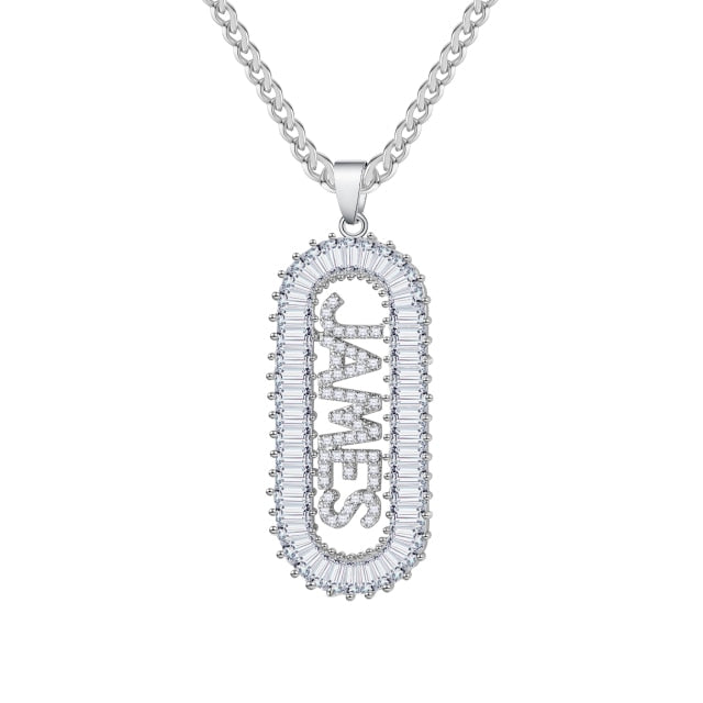 Personalised Hip Hop Bling Name Necklace for Men