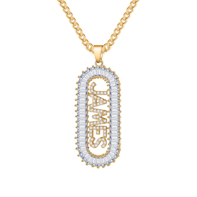 Personalised Hip Hop Bling Name Necklace for Men