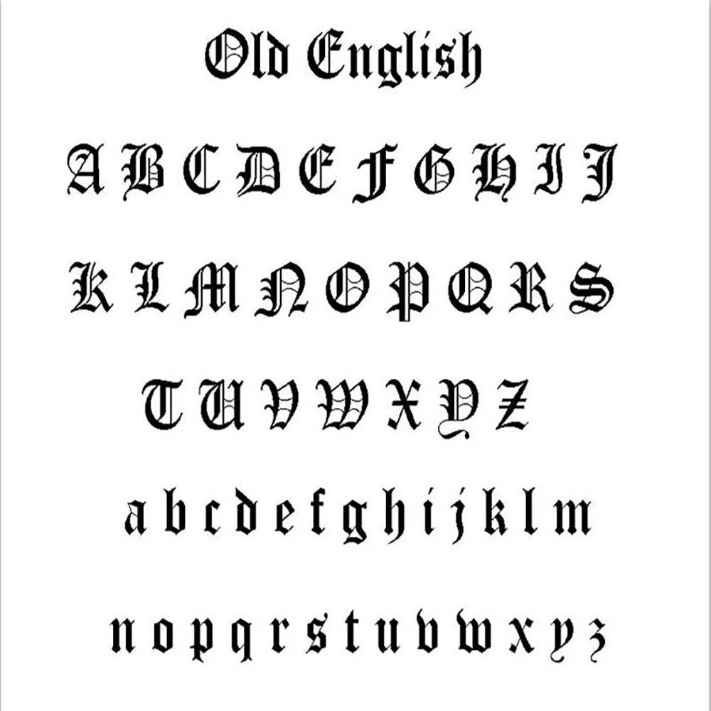 Personalised Old English Letters Drop Earrings