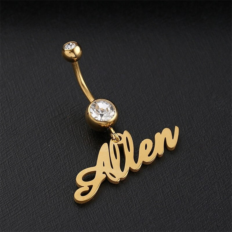 Personalised Belly Button Bar Piercing Custom Rings UK