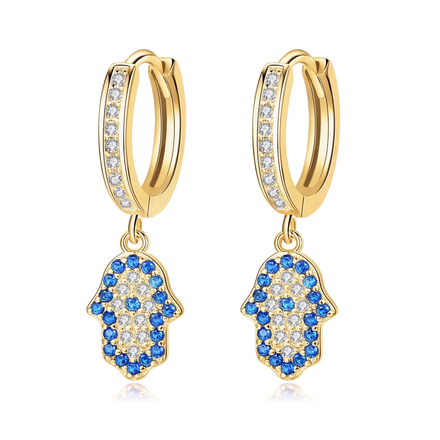 evil eye earrings gold