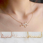 personalised name necklace gold
