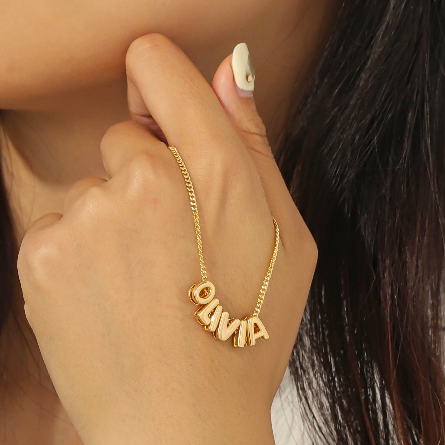 Personalised Bubble Letter Necklace