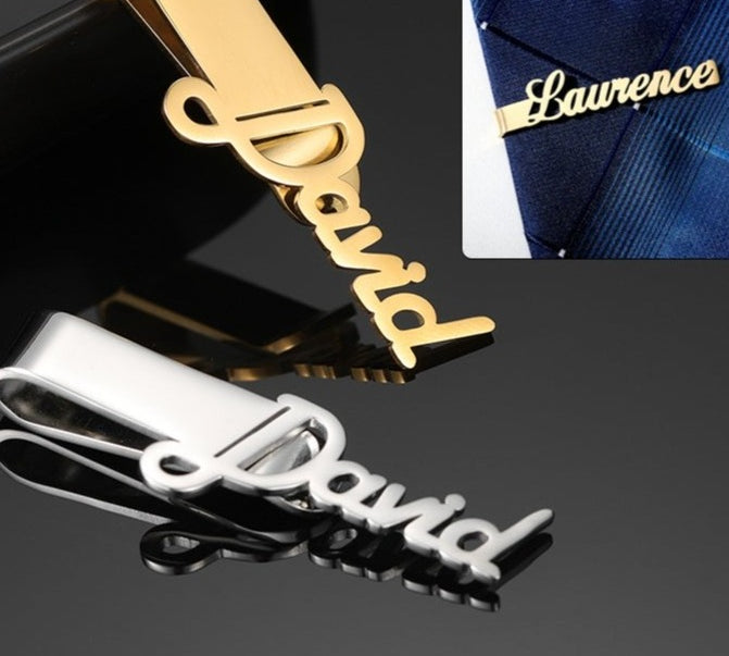 Personalised Name Tie Clip for Men