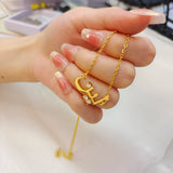 Personalised Arabic Name Necklace with Diamond Dots