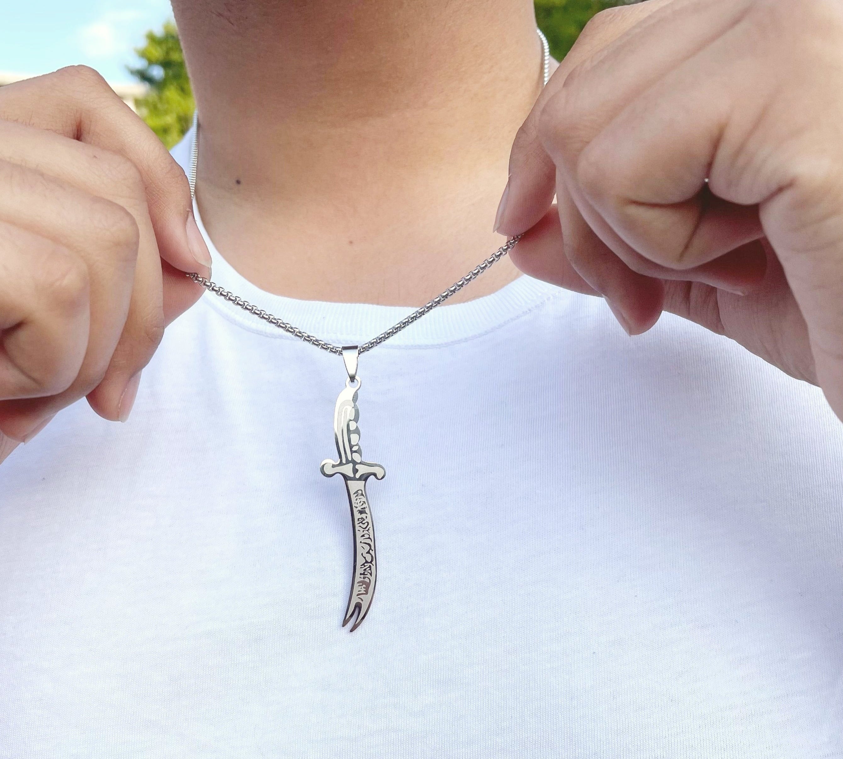 Zulfiqar Imam Ali Sword Necklace for Men