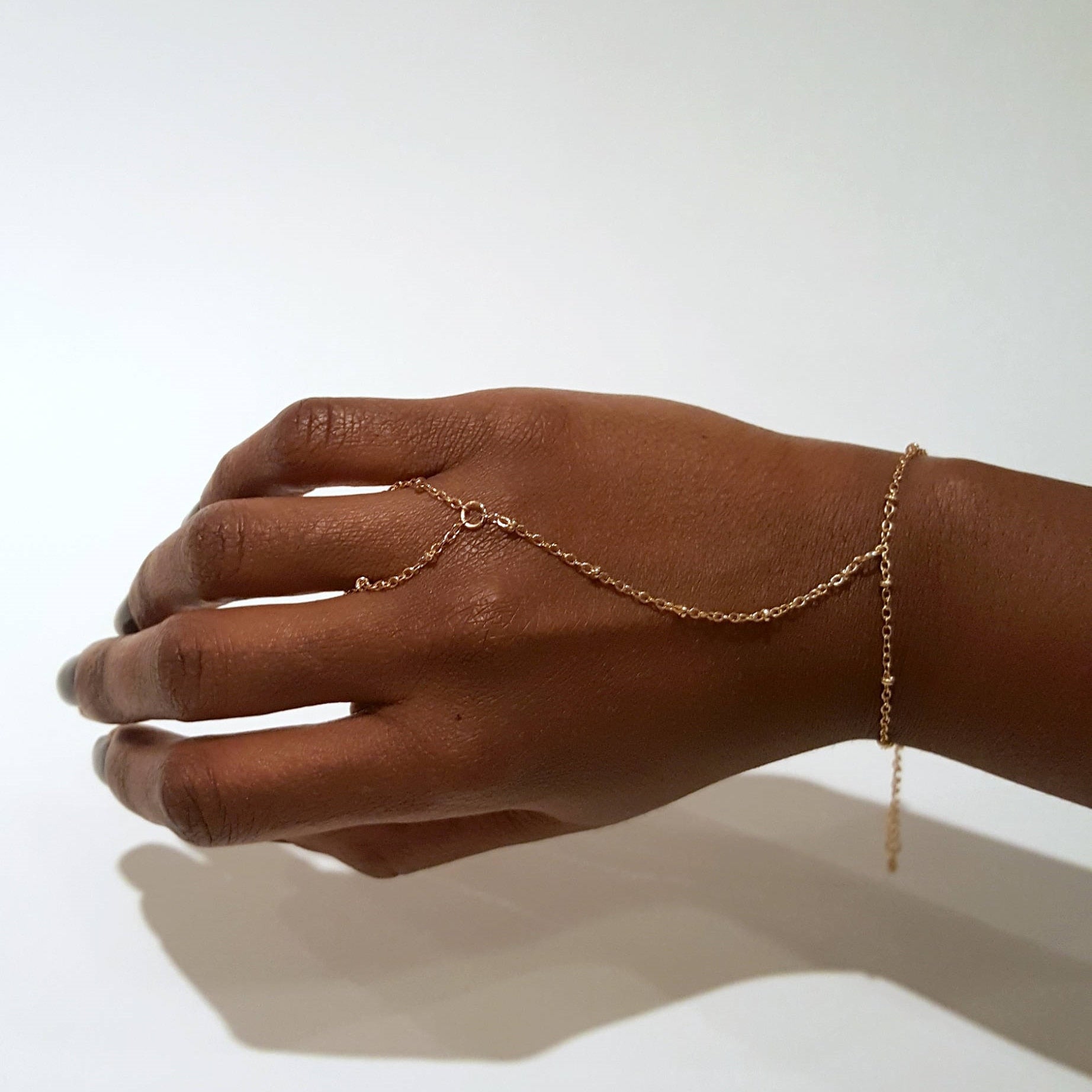 Boho Hand Chain Ring Bracelet