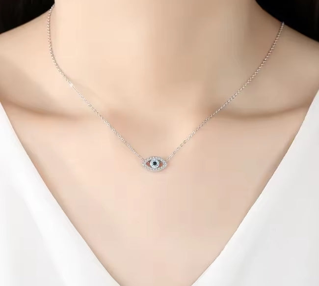 Evil Eye 925 Sterling Silver Necklace