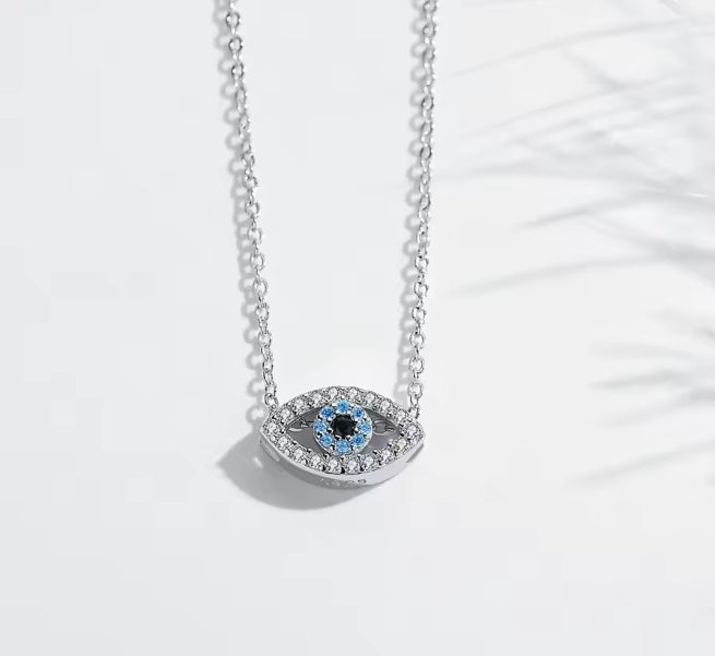 Evil Eye 925 Sterling Silver Necklace