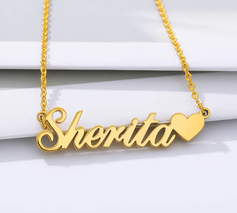 Personalised Name Necklace with Heart
