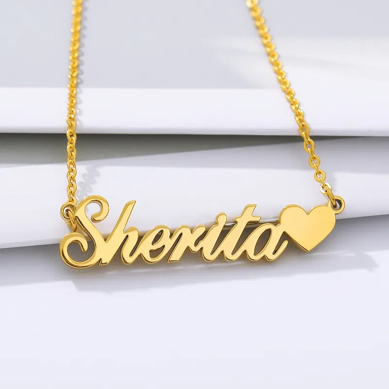 Personalised Name Necklace with Heart